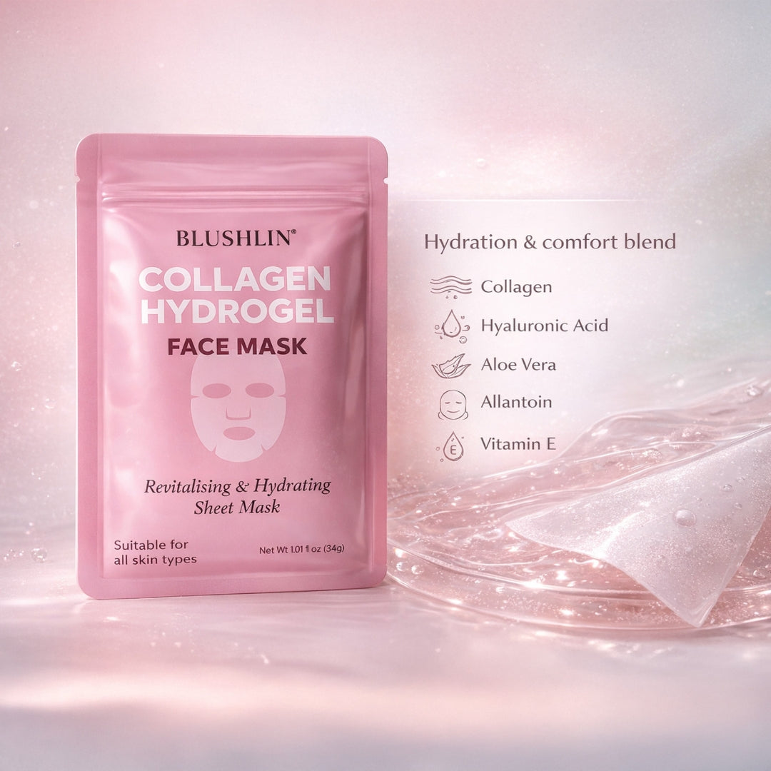 Korean Collagen Hydrogel Face Mask – Glass Skin Mask | Anti-Aging, Hydrating & Firming Sheet Mask for Plump, Radiant Skin