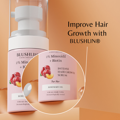 Blushlin 2% Minoxidil - Hair Growth Serum for Women | With Rosemary Oil