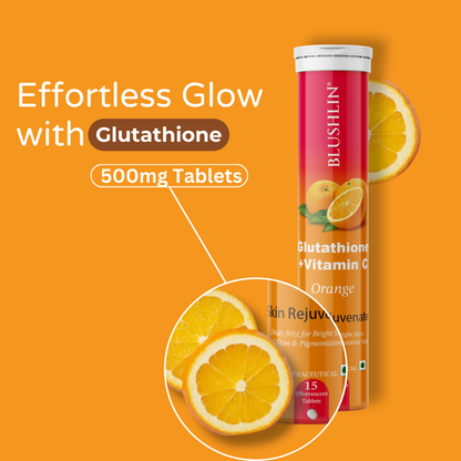 Glutathione Effervescent Tablets With Vitamin C  For Skin Brightening | Sugar-Free