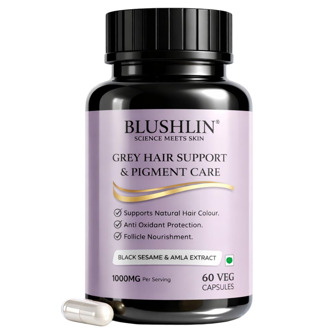 Anti-Grey Hair Supplement | Supports Natural Hair Pigmentation & Hair Color | With Copper, Catalase & L-Tyrosine | For Men & Women (60 Capsules)