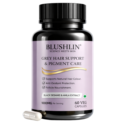 Anti-Grey Hair Supplement | Supports Natural Hair Pigmentation & Hair Color | With Copper, Catalase & L-Tyrosine | For Men & Women (60 Capsules)