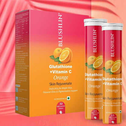 Glutathione Effervescent Tablets With Vitamin C  For Skin Brightening | Sugar-Free