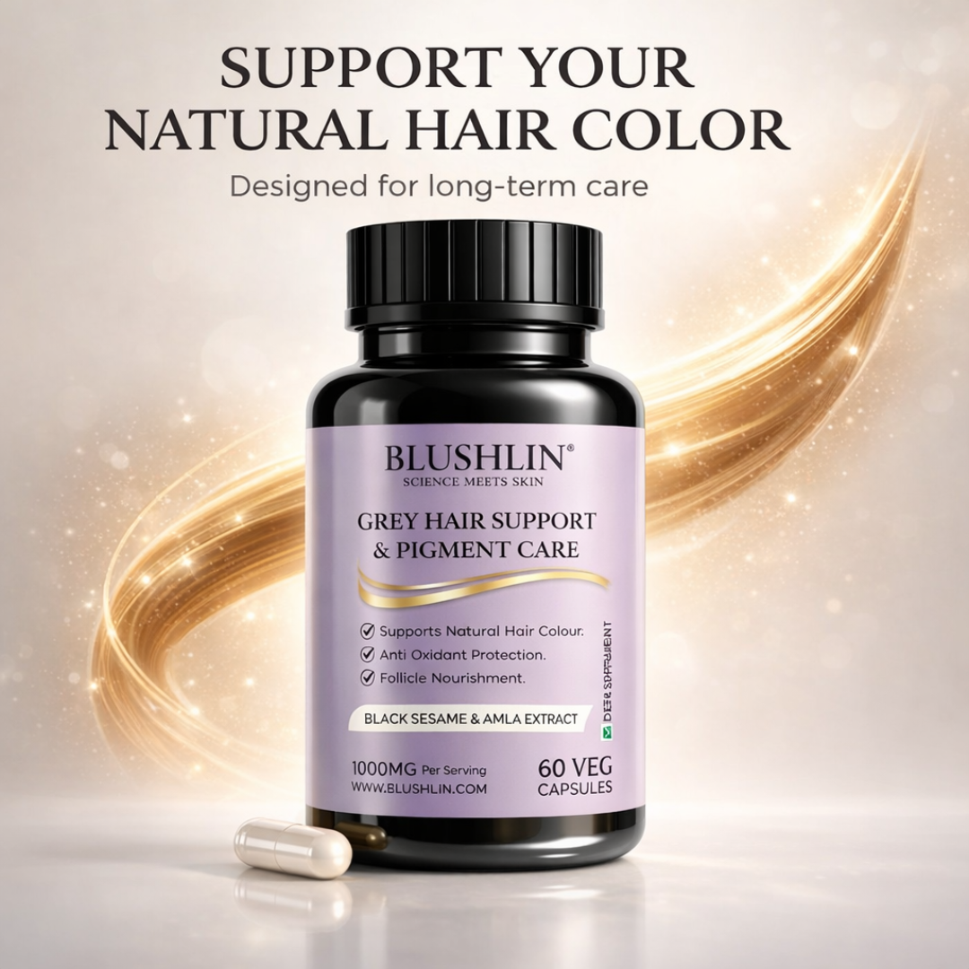 Anti-Grey Hair Supplement | Supports Natural Hair Pigmentation & Hair Color | With Copper, Catalase & L-Tyrosine | For Men & Women (60 Capsules)