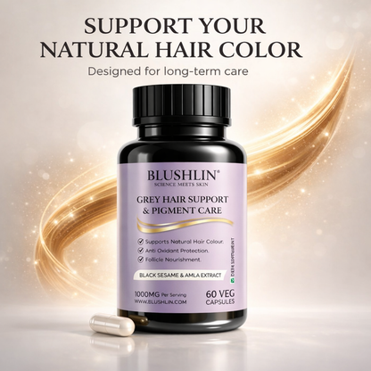 Anti-Grey Hair Supplement | Supports Natural Hair Pigmentation & Hair Color | With Copper, Catalase & L-Tyrosine | For Men & Women (60 Capsules)
