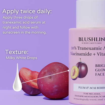 Blushlin Tranexamic acid serum for melasma, pigmentation & PIE 10ml