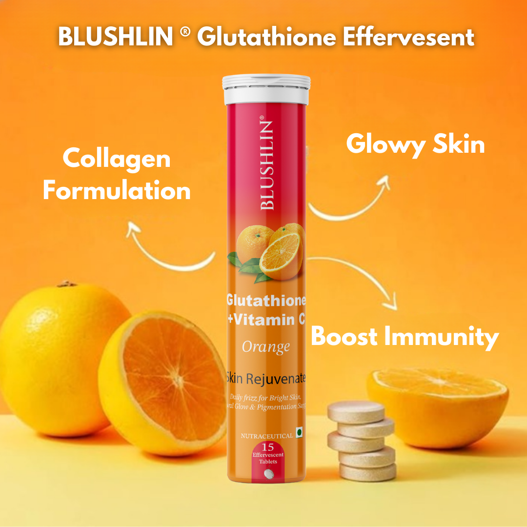 Glutathione Effervescent Tablets With Vitamin C  For Skin Brightening | Sugar-Free