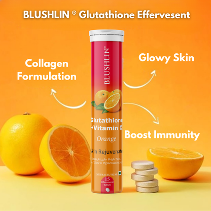 Glutathione Effervescent Tablets With Vitamin C  For Skin Brightening | Sugar-Free