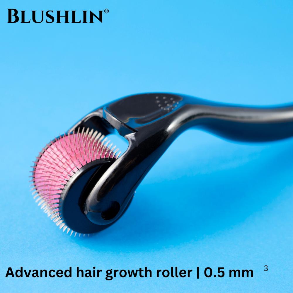 Derma Roller For Hair Growth 0.5 mm | 540 Titanium Needles | For Activates Hair Follicles, Hair Fall & Hair Thickening