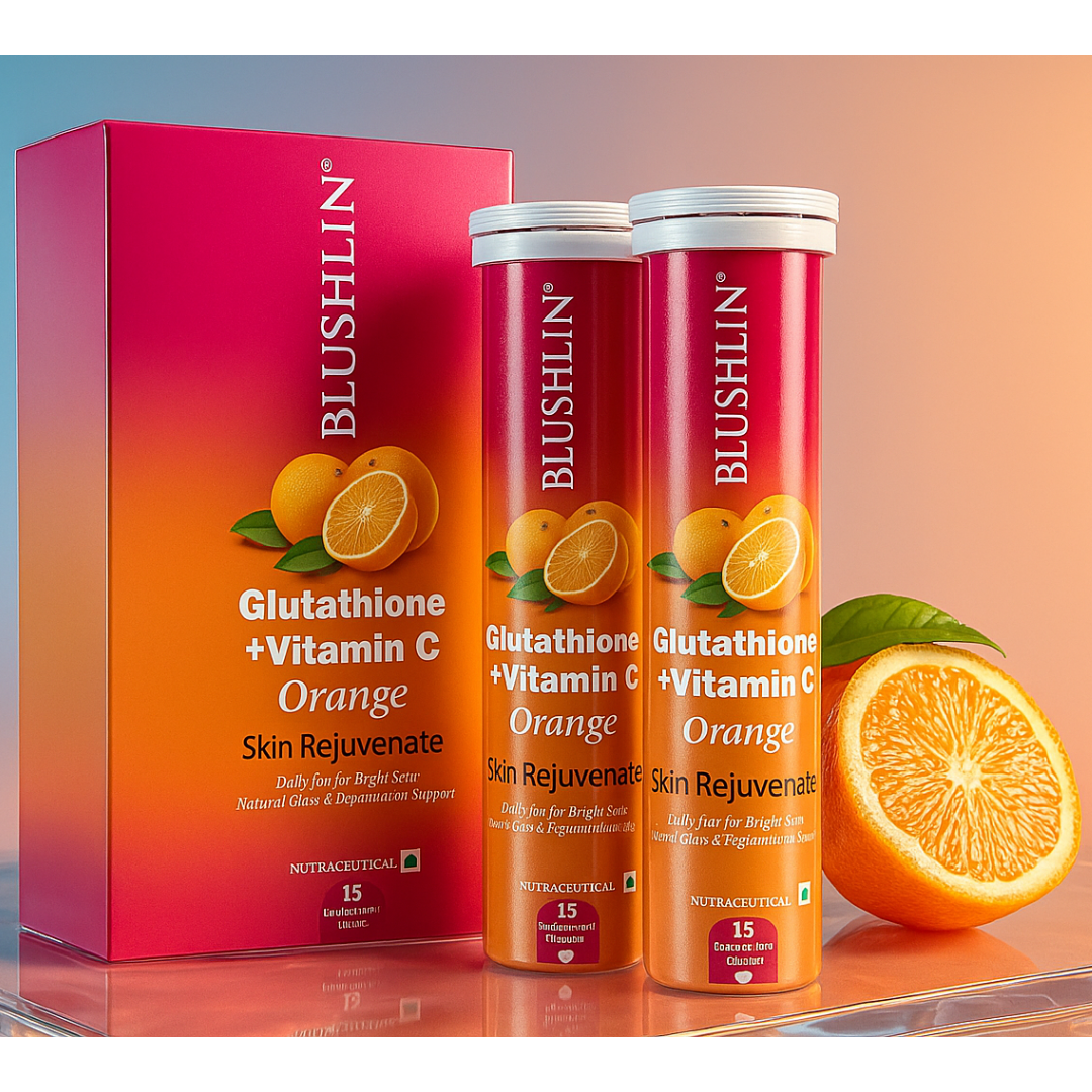 Glutathione Effervescent Tablets With Vitamin C  For Skin Brightening | Sugar-Free |