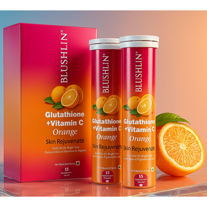 Glutathione Effervescent Tablets With Vitamin C  For Skin Brightening | Sugar-Free |