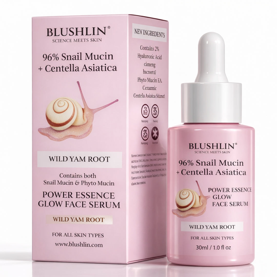 Snail Mucin 96% Power Essence Serum for Glass Skin Hydration & Repair | With Ceramides & Panthenol