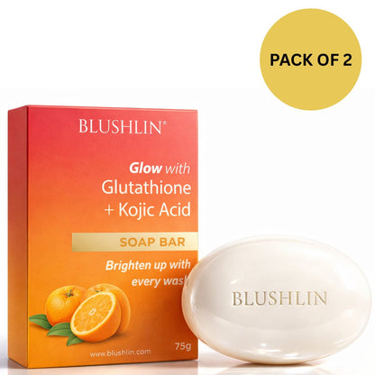 Kojic Acid Soap For Skin Whitening | Glutathione + Vitamin C | Pack of 2 |