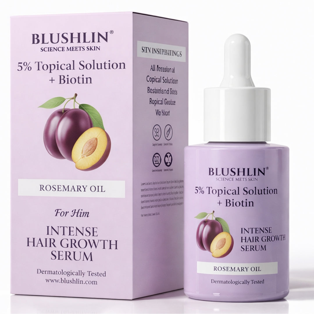 Blushlin 5% Minoxidil - Hair Growth Serum for Men | With Rosemary Oil
