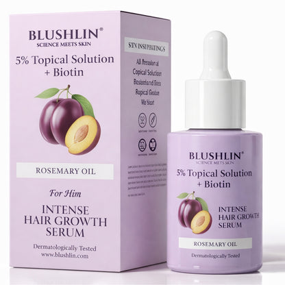 Blushlin 5% Minoxidil - Hair Growth Serum for Men | With Rosemary Oil