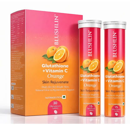 Glutathione Effervescent Tablets With Vitamin C  For Skin Brightening | Sugar-Free |