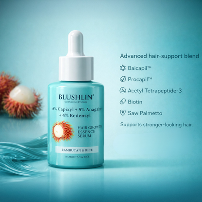 Blushlin Hair Growth Serum with Rosemary & Biotin | Strengthens Roots & Boosts Growth