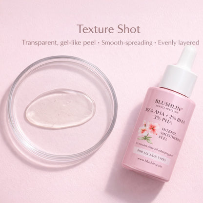 30% AHA Exfoliating Peel | 10-Minute Facial Glow | Glycolic + Lactic + Salicylic Acid + Fruit Acids | 30 ml