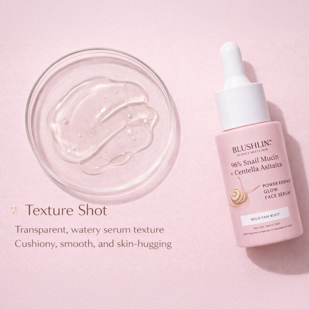 Snail Mucin 96% Power Essence Serum for Glass Skin Hydration & Repair | With Ceramides & Panthenol
