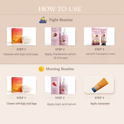 Kojic Acid Soap For Skin Whitening | Glutathione + Vitamin C | Pack of 2 |