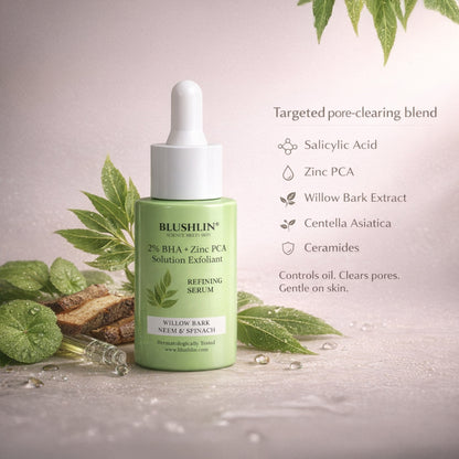 Blushlin 2% Salicylic Acid Face Serum | Anti-Acne, Anti-Clogging & Oil Control