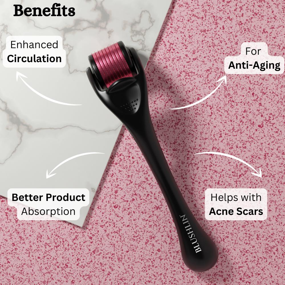 Derma Roller for Anti Aging & Acne Scars | 0.5 mm 540 Titanium Alloy Micro Needles