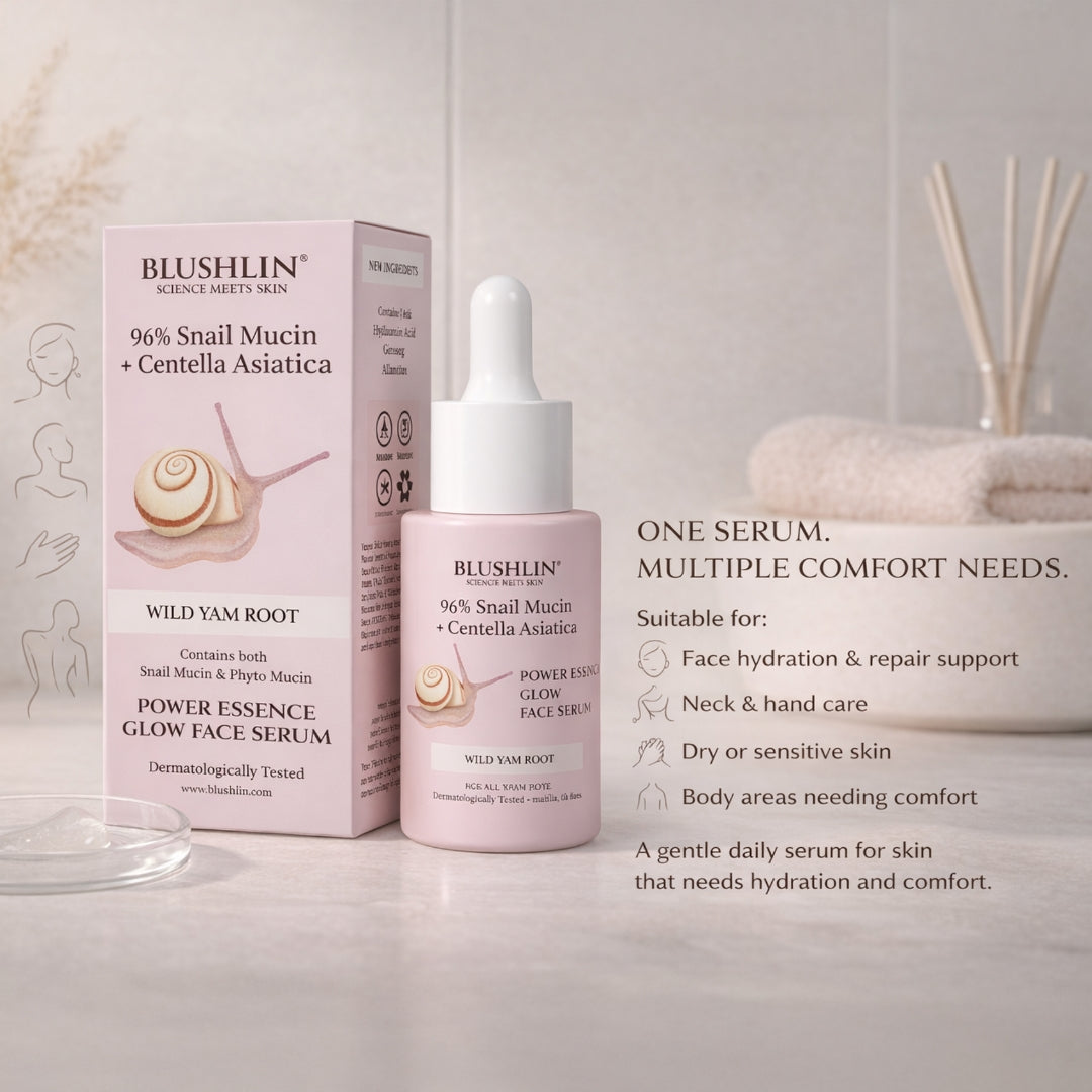 Snail Mucin 96% Power Essence Serum for Glass Skin Hydration & Repair | With Ceramides & Panthenol