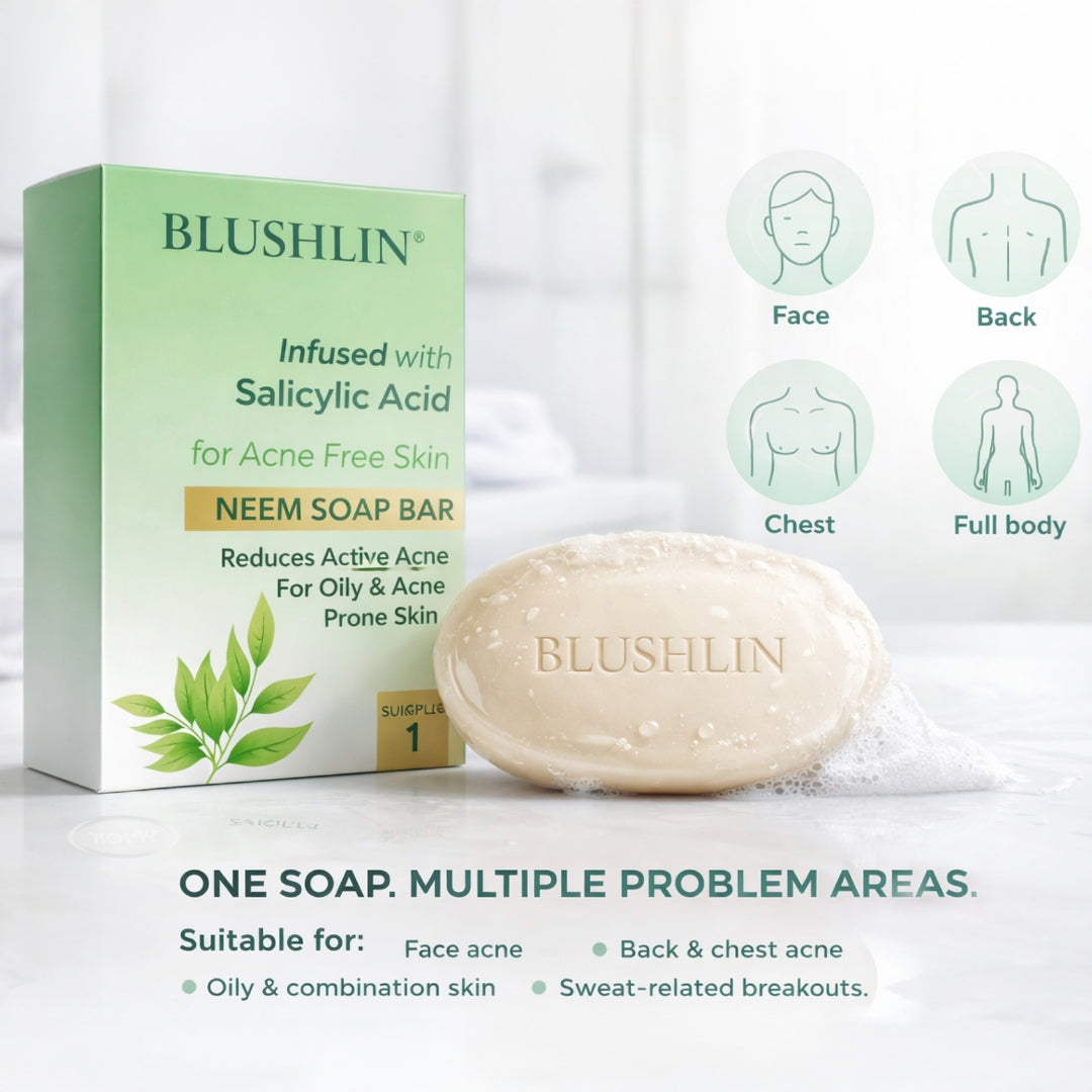 2% Salicylic Acid Soap for Oily, Acne-Prone Skin, Breakouts & Pore Cleansing - Pack of 2