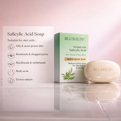 2% Salicylic Acid Soap for Oily, Acne-Prone Skin, Breakouts & Pore Cleansing - Pack of 2