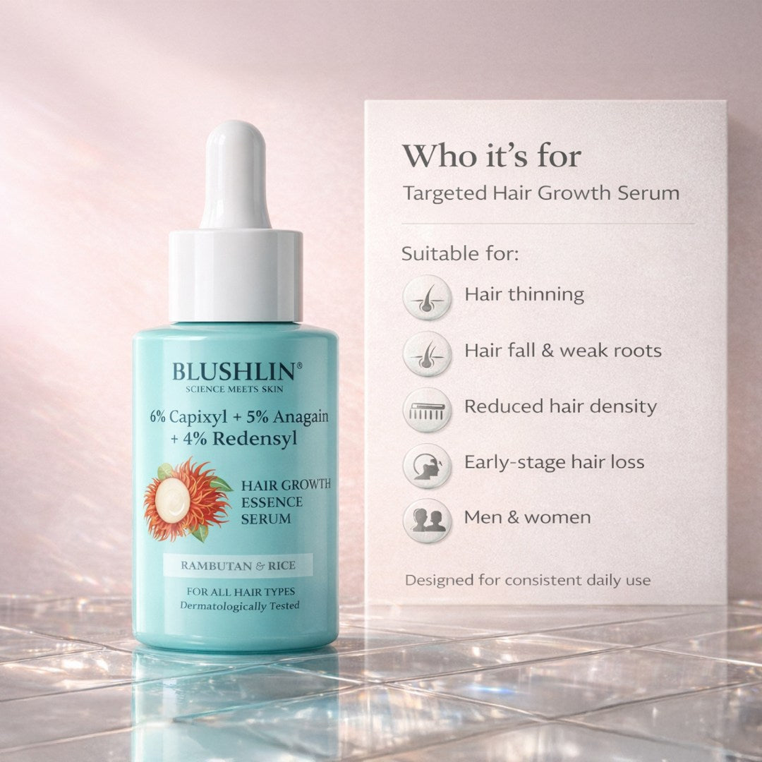 Blushlin Hair Growth Serum with Rosemary & Biotin | Strengthens Roots & Boosts Growth
