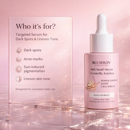 Snail Mucin 96% Power Essence Serum for Glass Skin Hydration & Repair | With Ceramides & Panthenol